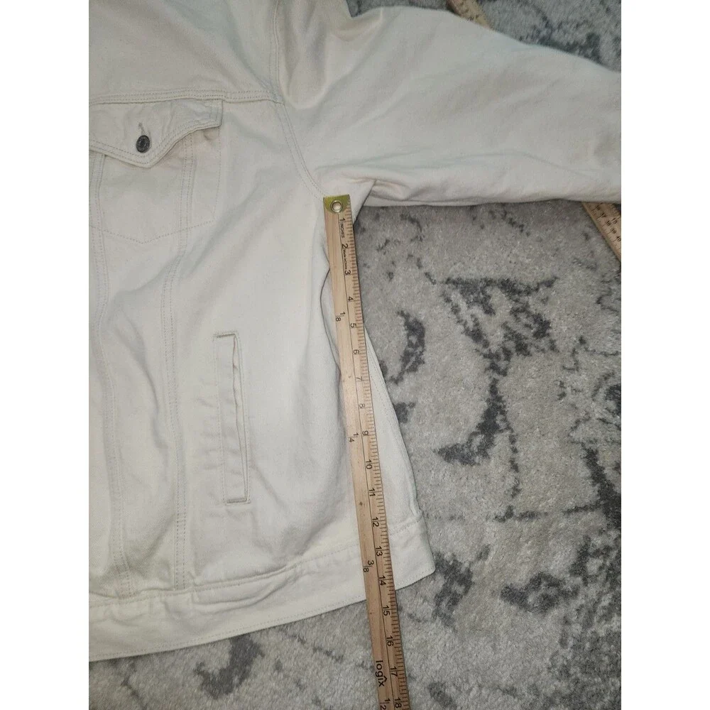 NEW Levis Jacket 3XL White Cream Baggy Trucker Type 3 III Denim Classic Coat - Picture 4 of 7